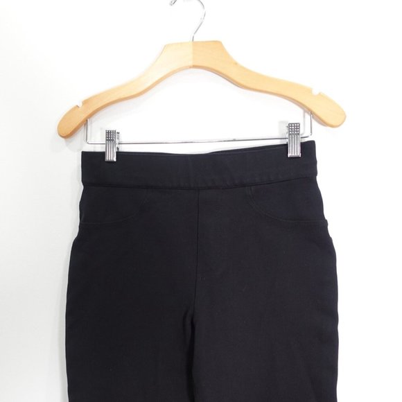 Spanx Crop Pants Medium Black Skinny Jeggings Ankle Stretch Casual Pull On - Picture 8 of 13